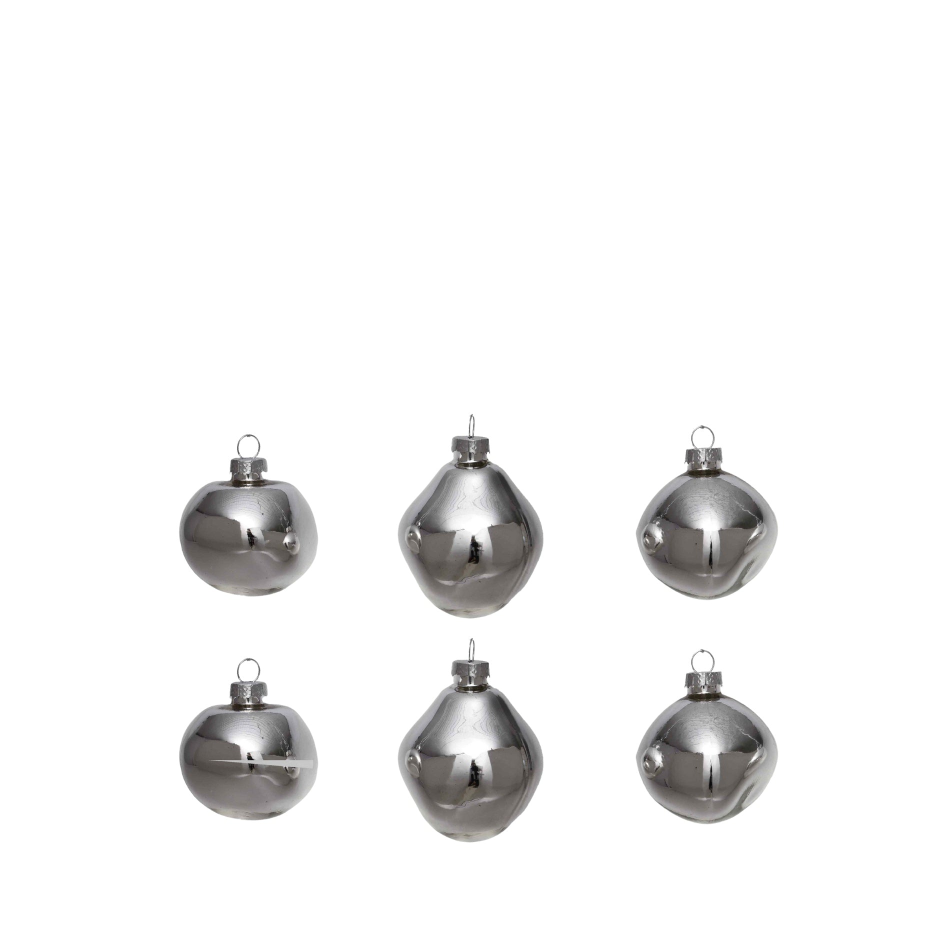 Organische Christbaumkugeln im Set – 6 Stück